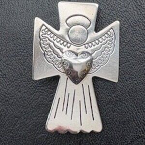 Carolyn Pollack sterling silver Angel brooch/pin/pendant